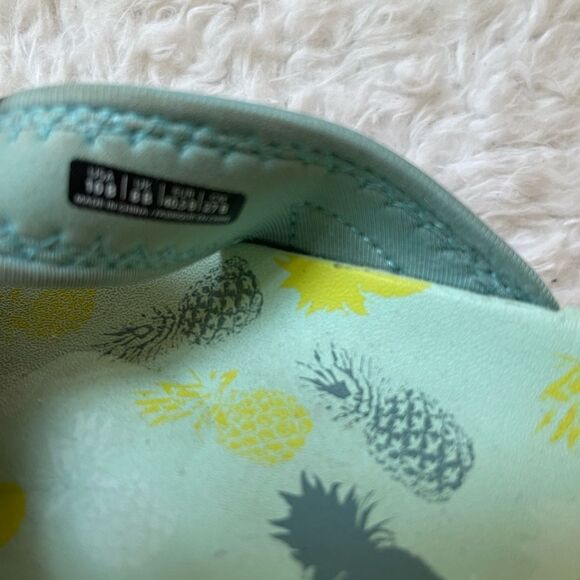 Spenco aqua blue Yumi Fruitopia Orthotic Slip On pineapple Thong Sandals… - Picture 8 of 8